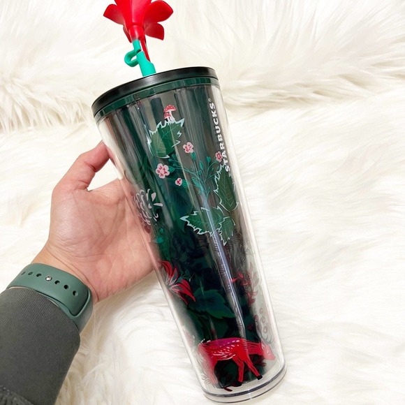 Starbucks • 2022 Holiday Pointsetta Straw Topper 24oz. Tumbler - Picture 7 of 7
